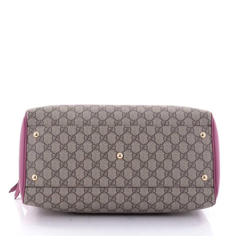 Gucci Convertible Boston Bag GG Coated Canvas Medium In Good Condition In NY, NY