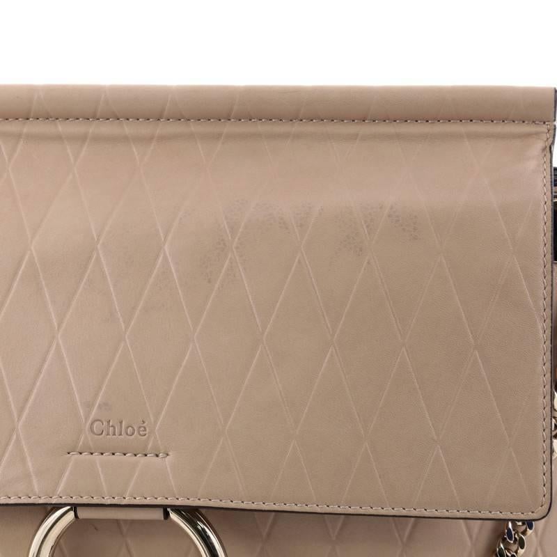 Chloe Faye Shoulder Bag Embossed Leather Medium 1