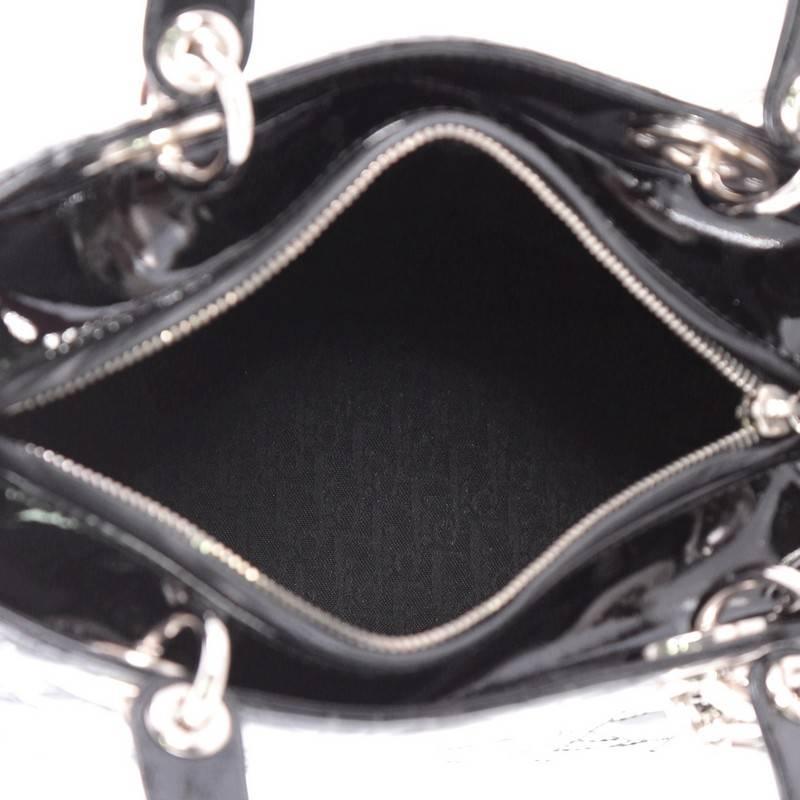 Christian Dior Lady Dior Handbag Cannage Quilt Patent Medium 1