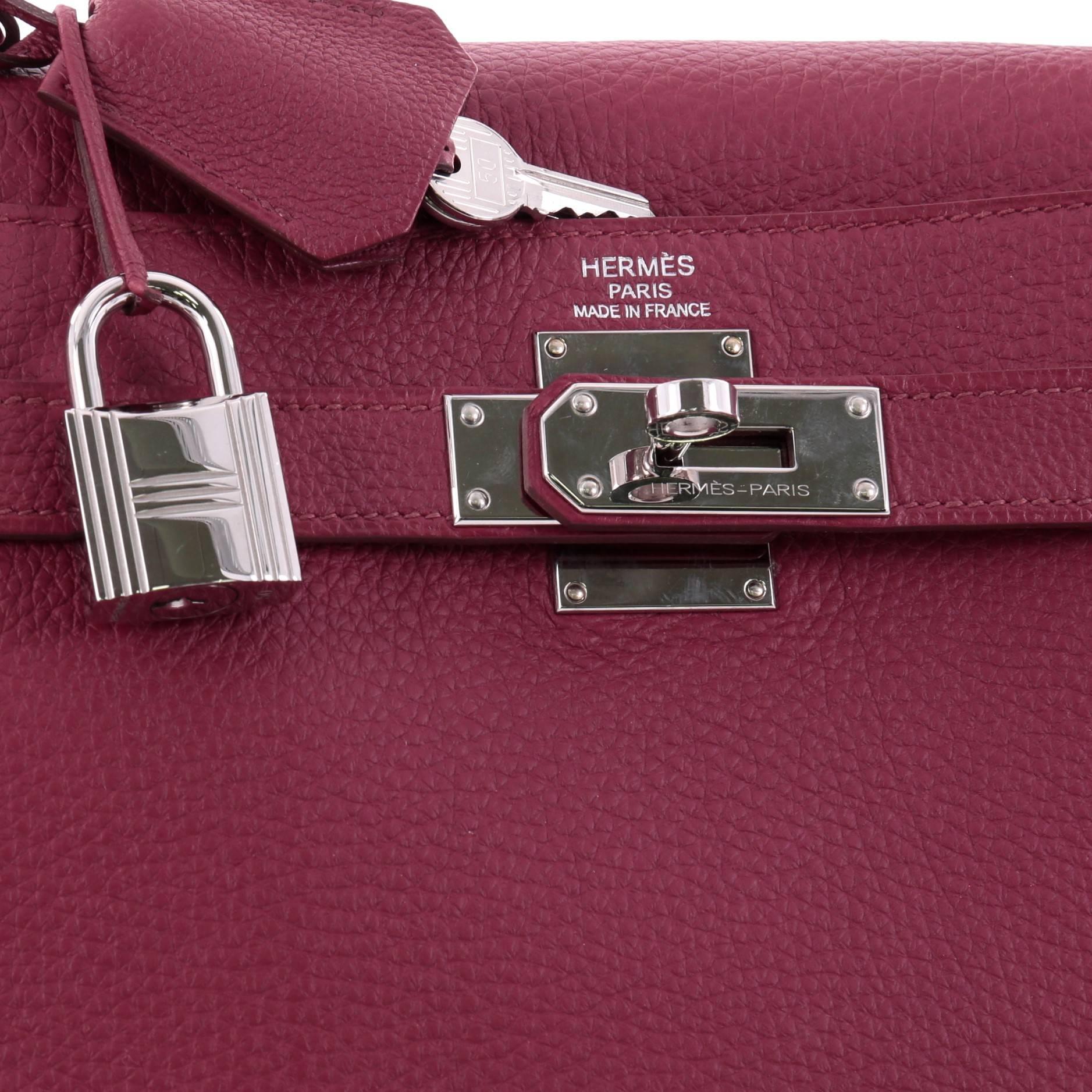  Hermes Shoulder Kelly Handbag Clemence 42 1
