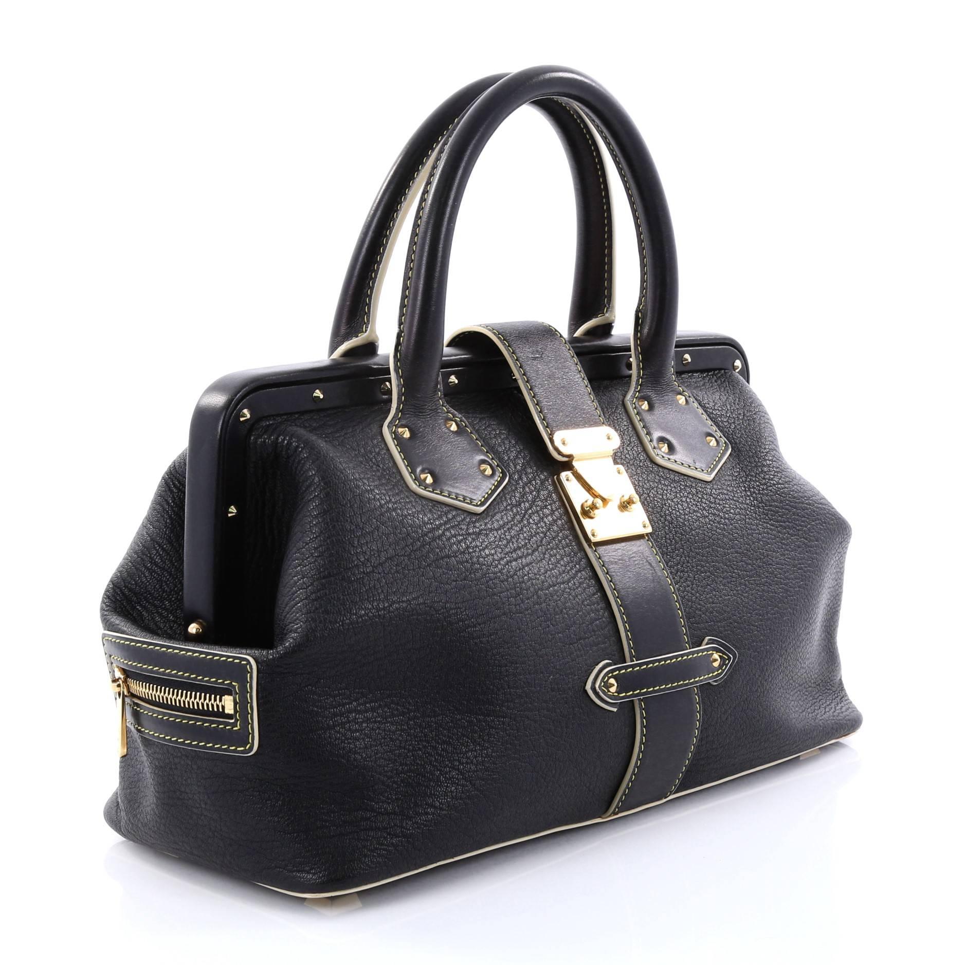 Black Louis Vuitton Suhali L'ingenieux Handbag Leather PM 