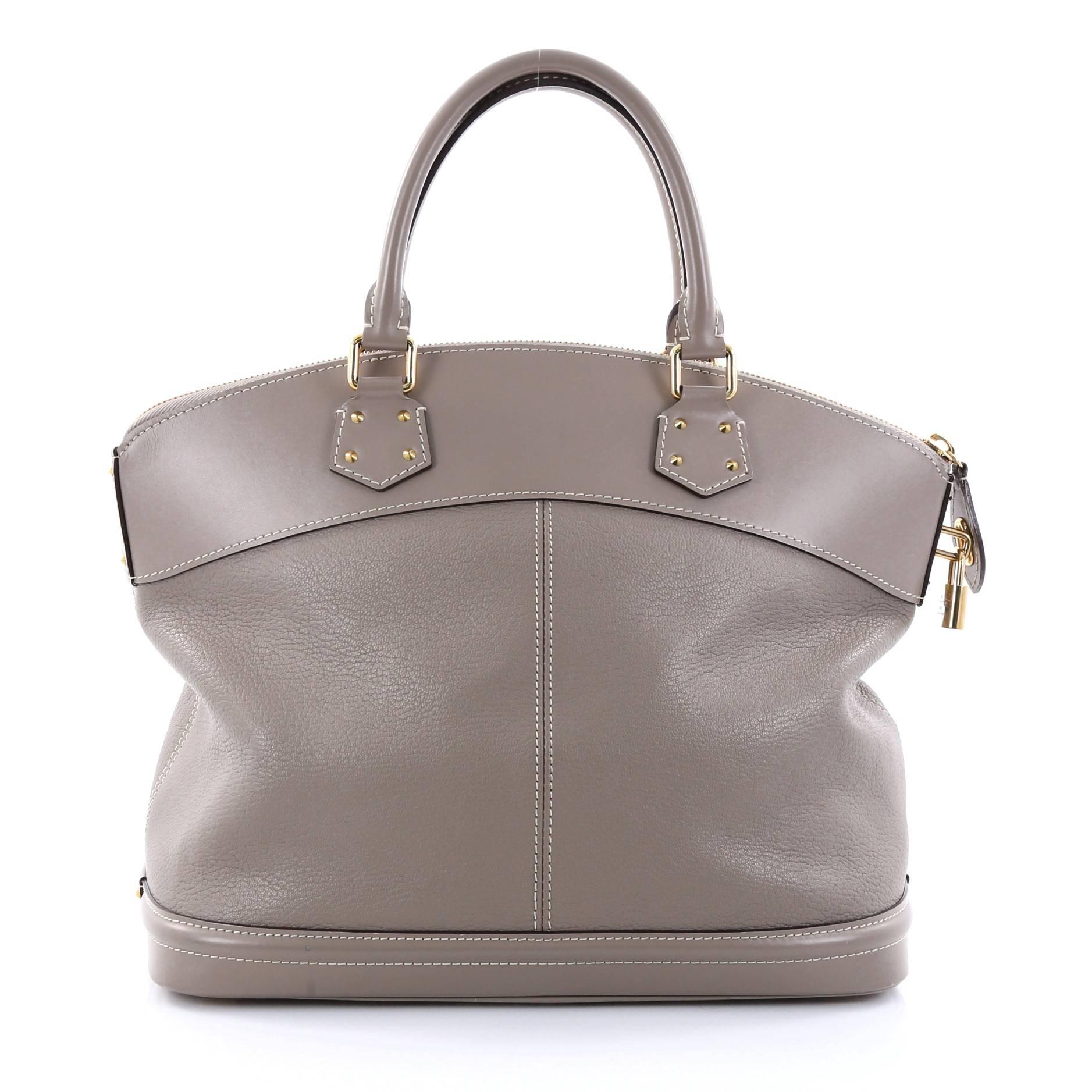 Louis Vuitton Suhali Lockit Handbag Leather MM In Good Condition In NY, NY