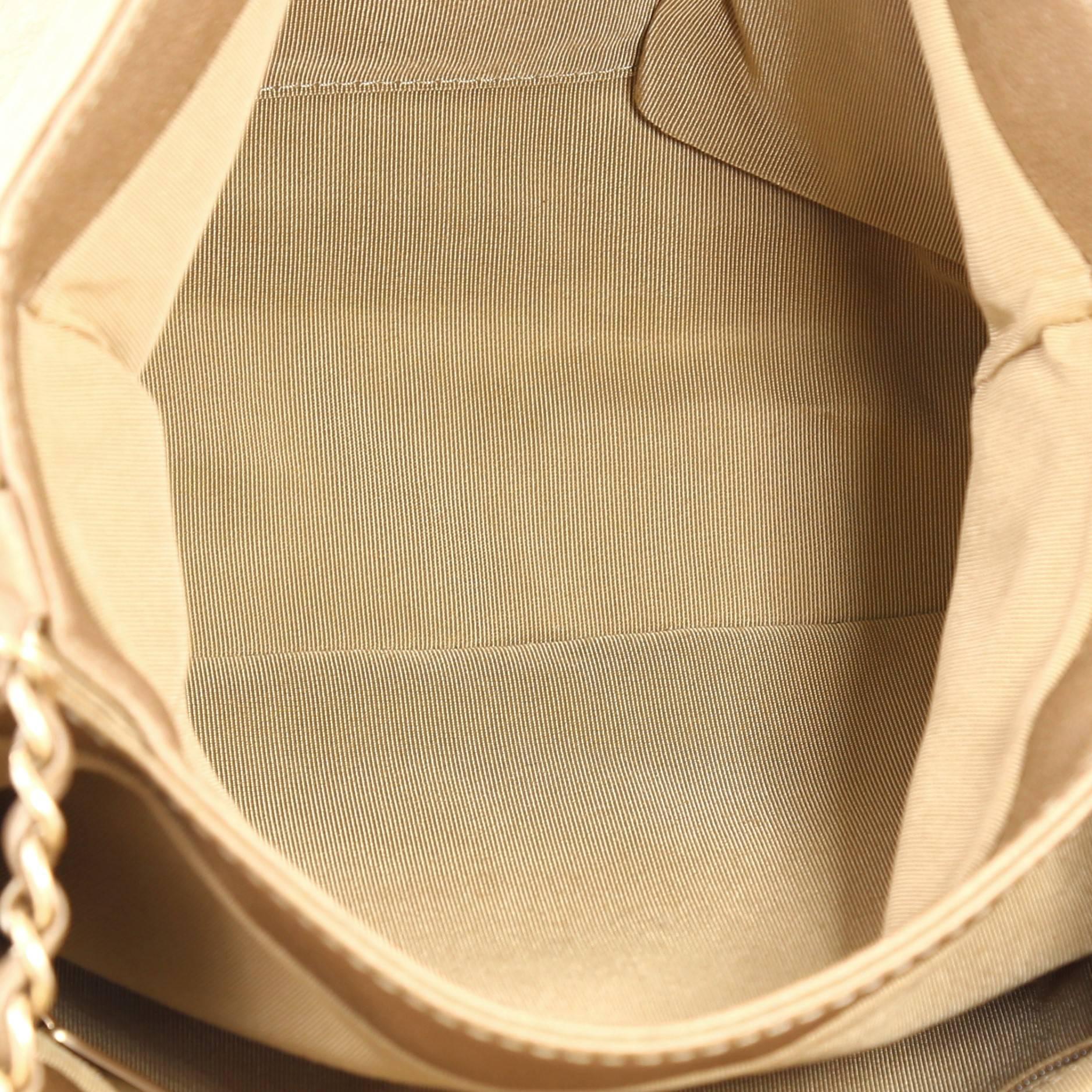 Brown Chanel Soft Flap Shoulder Bag Quilted Caviar Medium