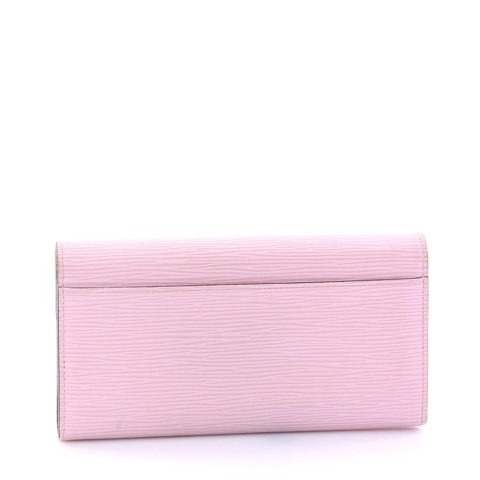 Pink Louis Vuitton Sarah Wallet NM Epi Leather