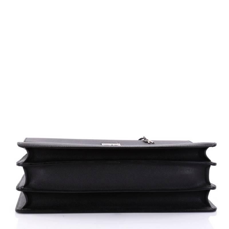 Black Louis Vuitton Neo Robusto 3 Briefcase Taiga Leather