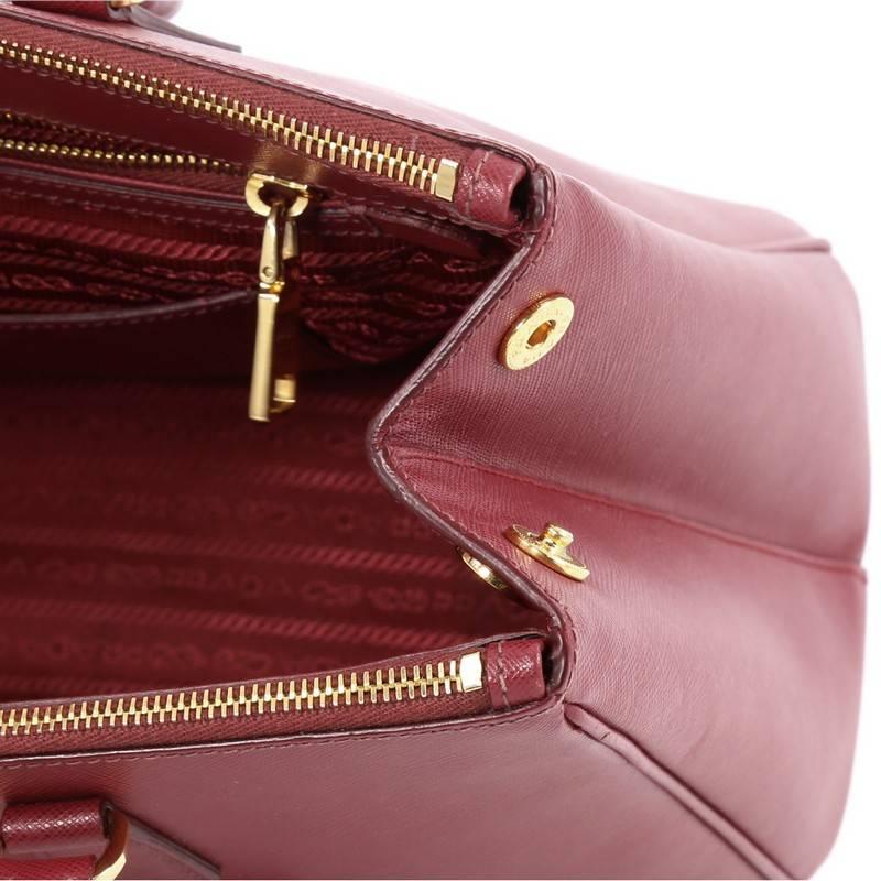 Prada Front Pocket Double Zip Lux Tote Saffiano Leather Medium 2