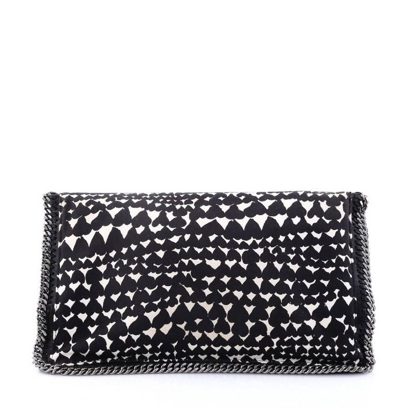 Stella McCartney Falabella Fold Over Clutch Printed Canvas In Good Condition In NY, NY