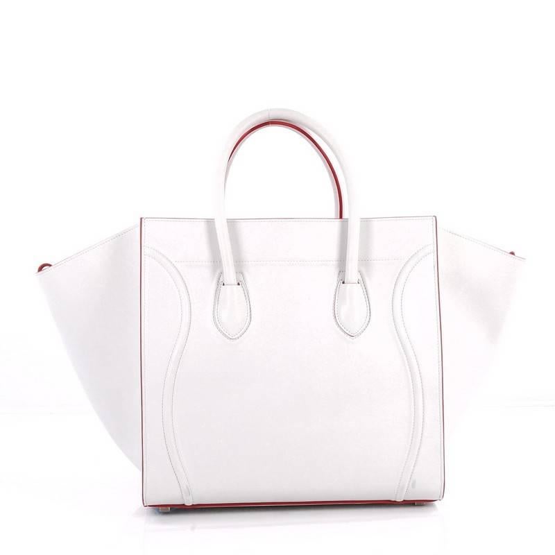 Celine Phantom Handbag Smooth Leather Medium In Fair Condition In NY, NY