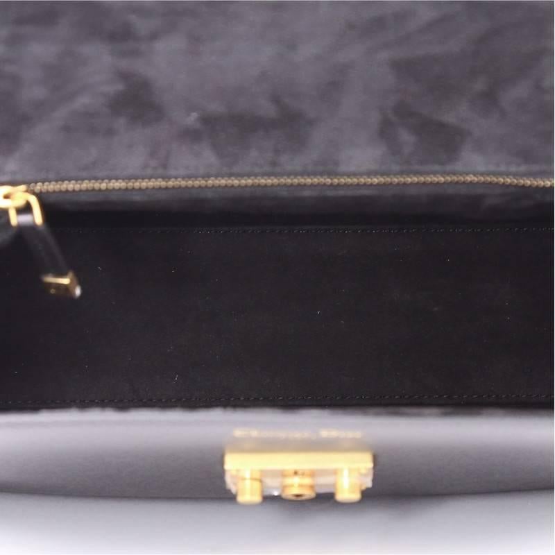 Black Christian Dior Dioraddict Top Handle Bag Leather Medium