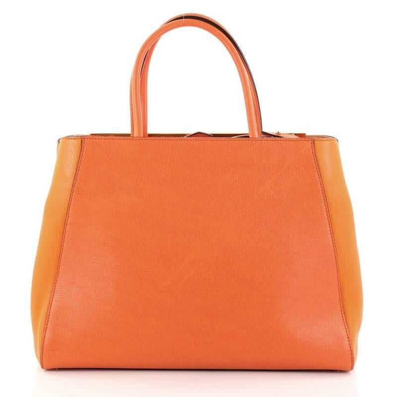Fendi 2Jours Handbag Leather Medium In Good Condition In NY, NY