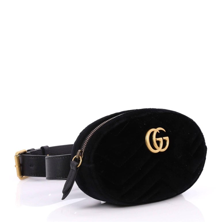 Gucci GG Marmont Belt Bag Matelasse Velvet at 1stdibs