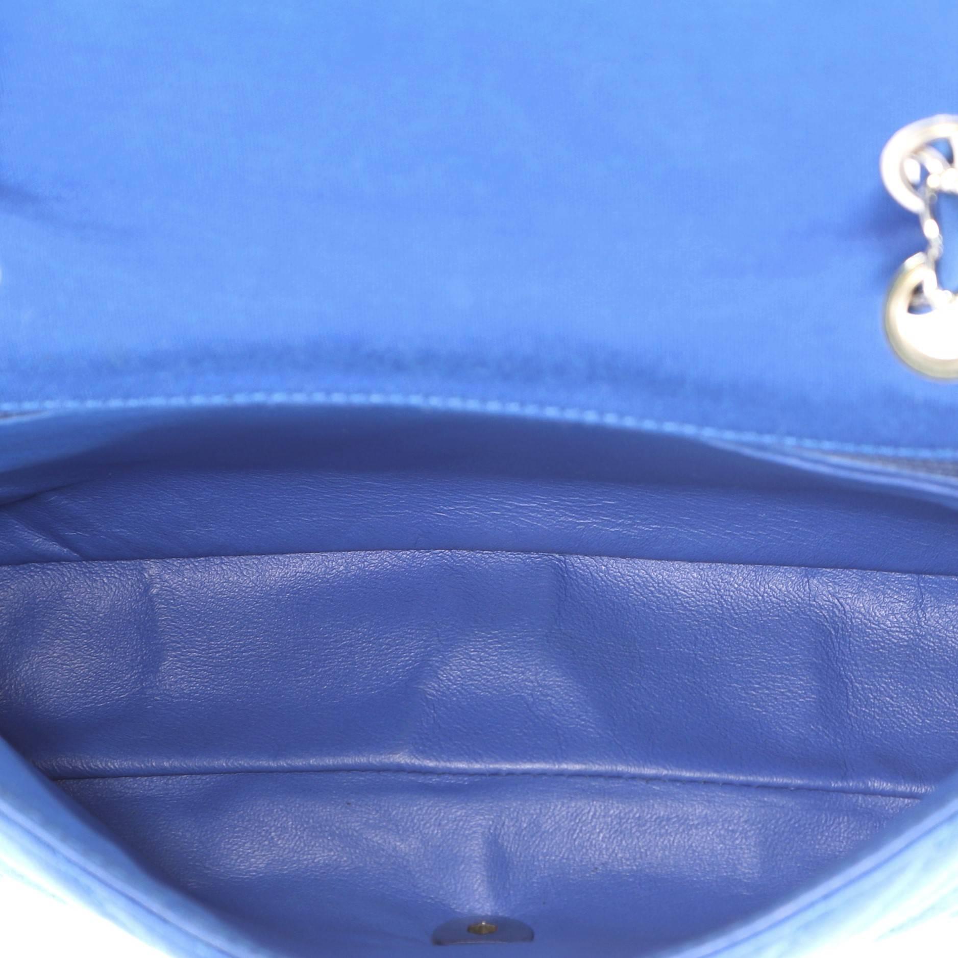 Chanel Classic Single Flap Bag Chevron Jersey Mini 2