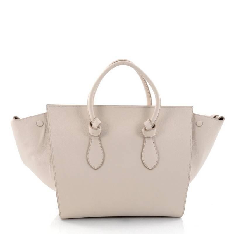 Celine Tie Knot Tote Grainy Leather Medium In Good Condition In NY, NY