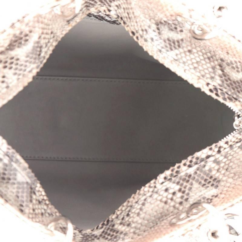 Christian Dior Lady Dior Handbag Python Large 2