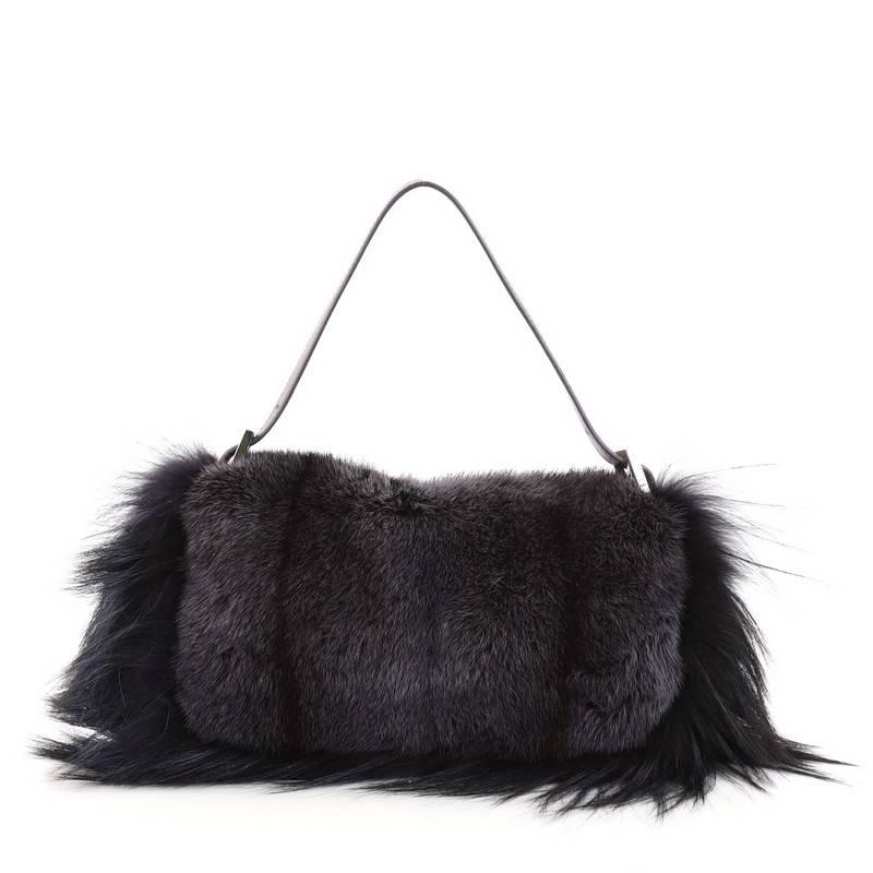 Fendi Monster Baguette Fur In Good Condition In NY, NY