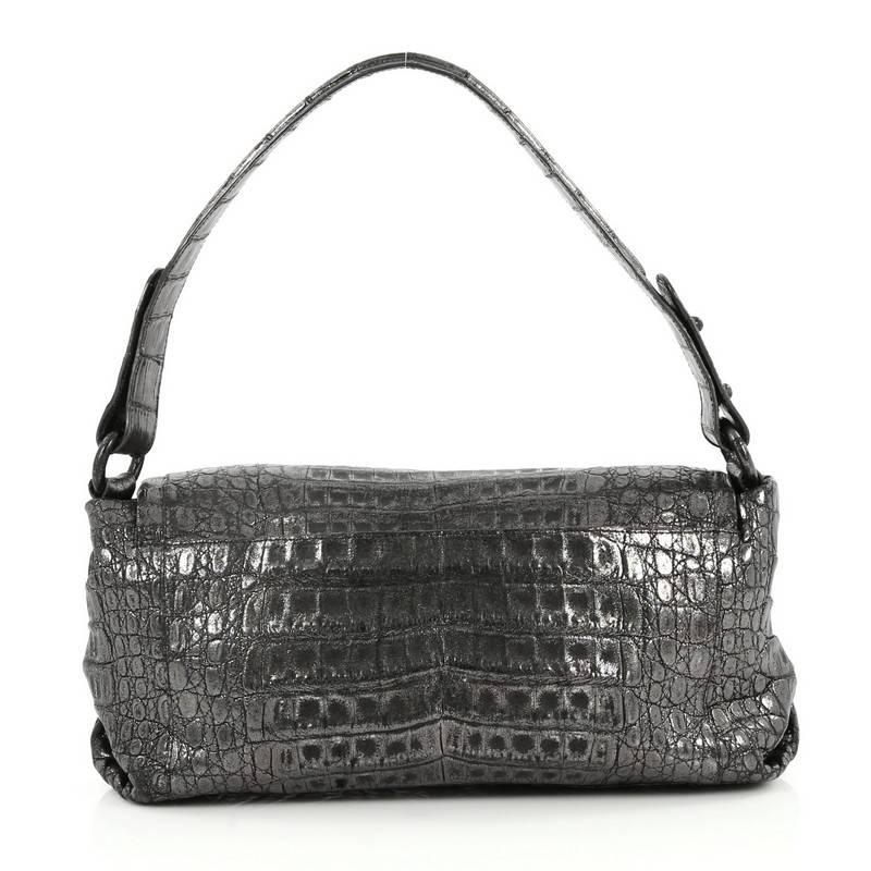 Nancy Gonzalez Flap Shoulder Bag Crocodile Small In Good Condition In NY, NY