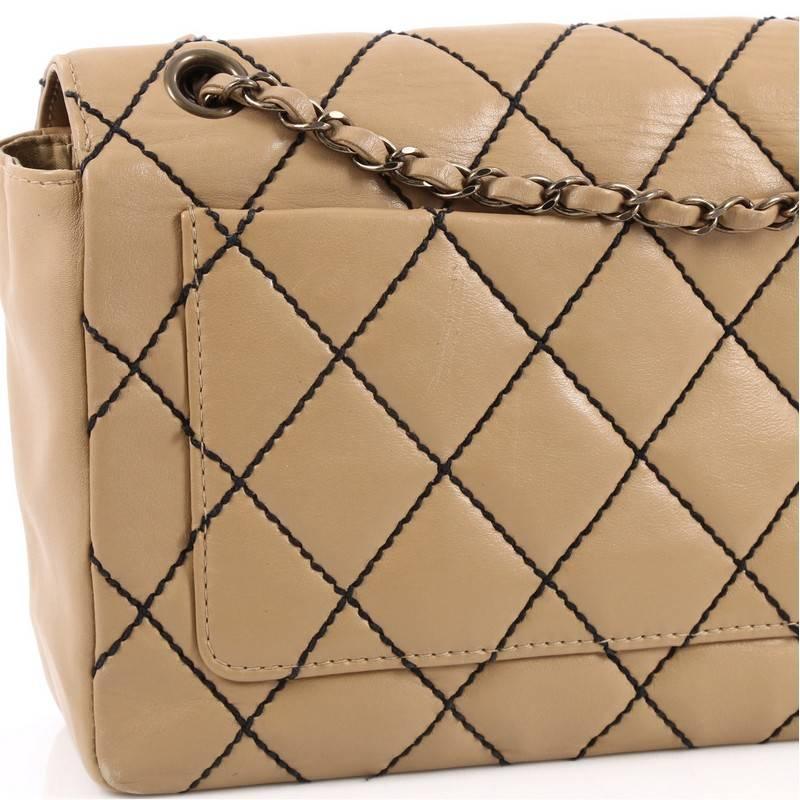 Chanel Surpique Flap Bag Quilted Leather Jumbo 1