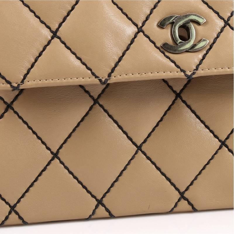 Chanel Surpique Flap Bag Quilted Leather Jumbo 2