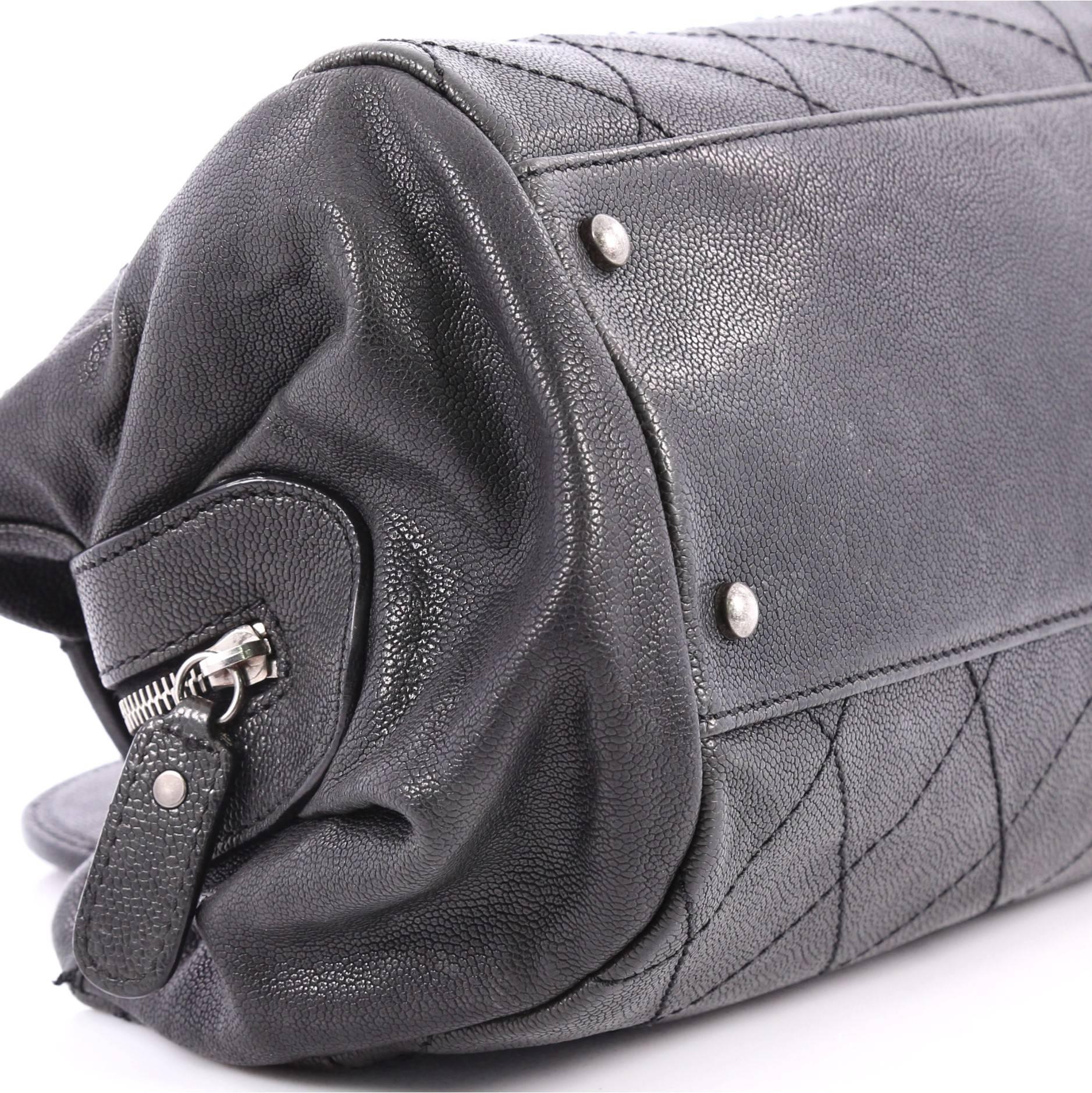 Chanel Outdoor Ligne Doctor Bag Quilted Caviar Small In Good Condition In NY, NY