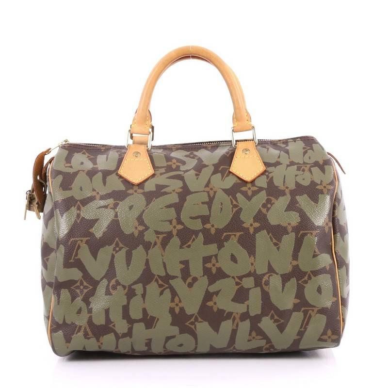 Louis Vuitton Speedy Handbag Limited Edition Monogram Graffiti 30 1