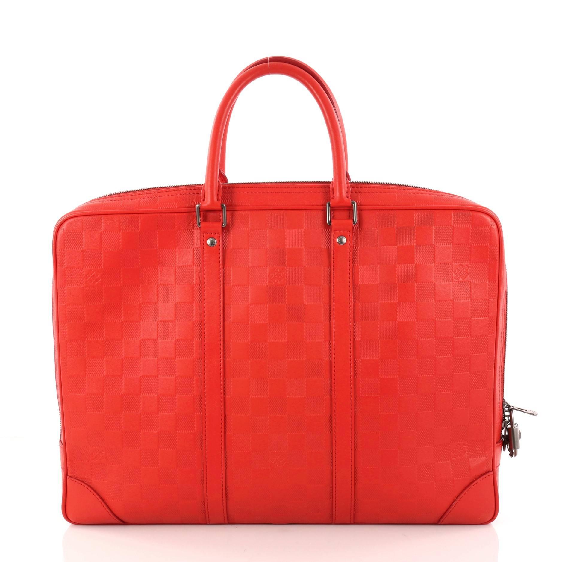 Louis Vuitton Porte-Documents Voyage Briefcase Damier Infini Leather  In Good Condition In NY, NY