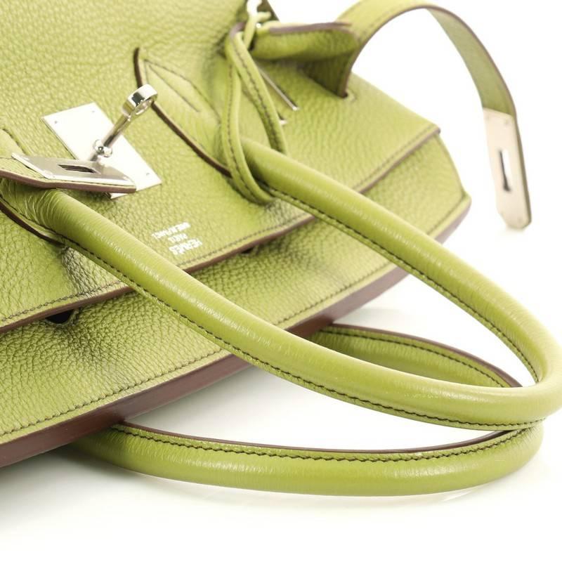 Hermes Birkin Handbag Vert Anis Togo with Palladium Hardware 35 3