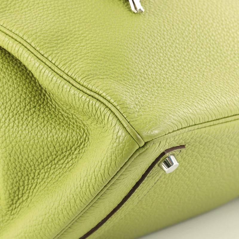 Hermes Birkin Handbag Vert Anis Togo with Palladium Hardware 35 2