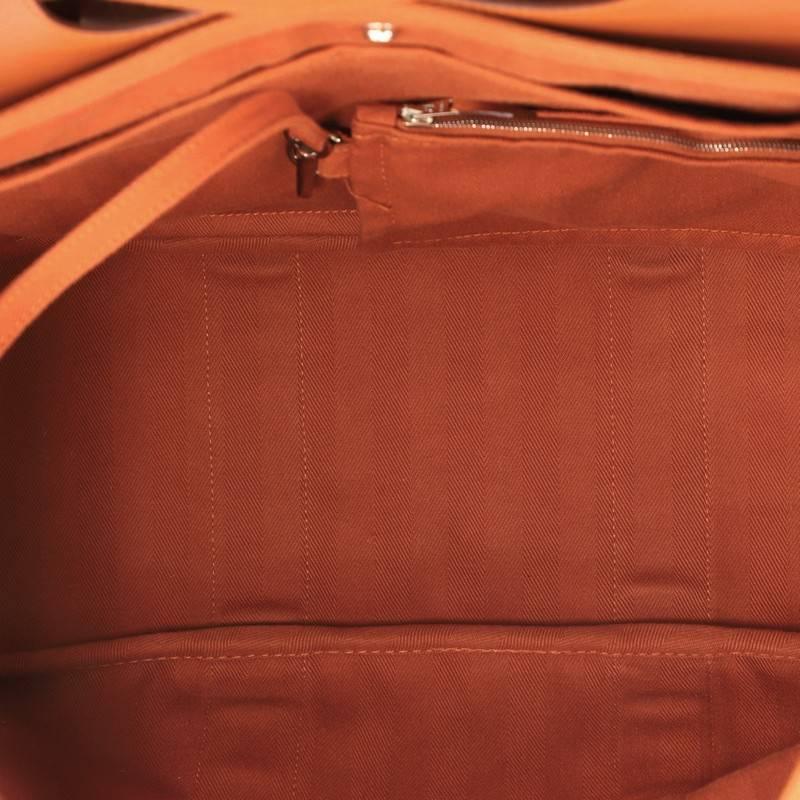Hermes Valparaiso Handbag Toile and Leather MM 5