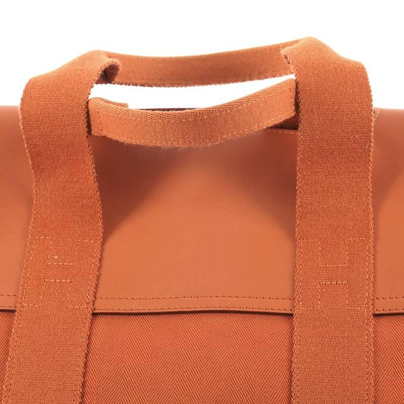Hermes Valparaiso Handbag Toile and Leather MM 3