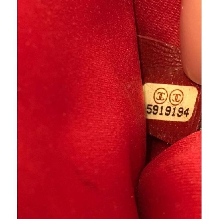 Chanel Lipstick Flap Crossbody Bag Patent Vinyl Mini Pink 1259041