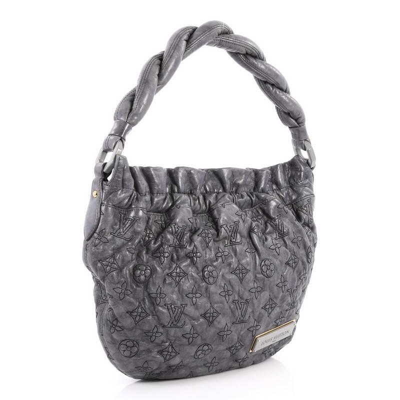 Gray Louis Vuitton Olympe Nimbus Limited Edition Monogram Lambskin PM Handbag  