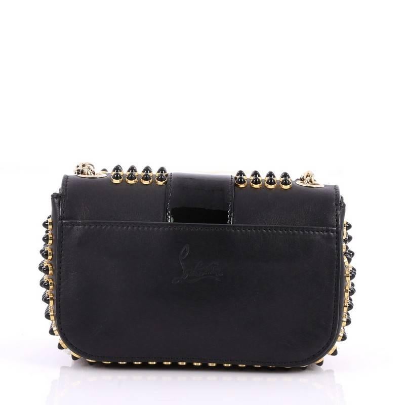 Christian Louboutin Sweet Charity Crossbody Bag Spiked Leather Mini In Good Condition In NY, NY