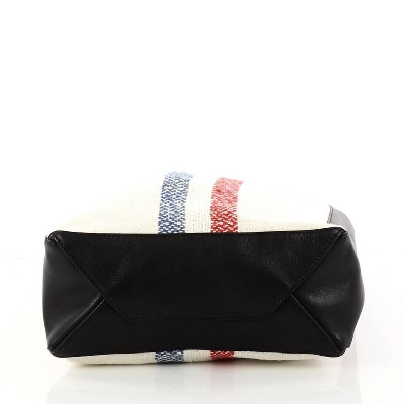 Beige Celine Cabas Tote Woven Cotton