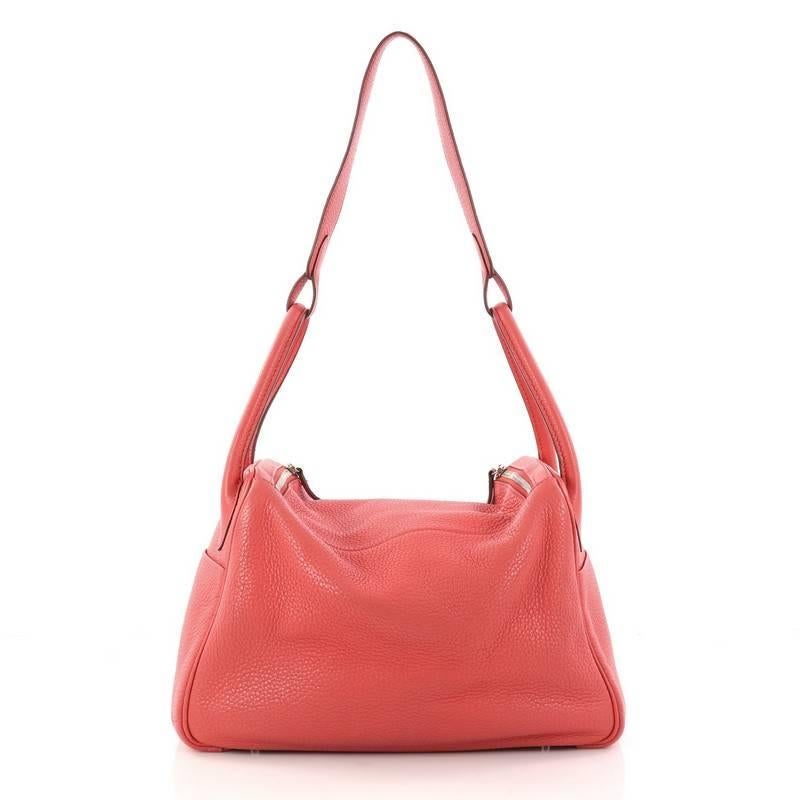 Hermes Lindy Handbag Clemence 30 In Good Condition In NY, NY