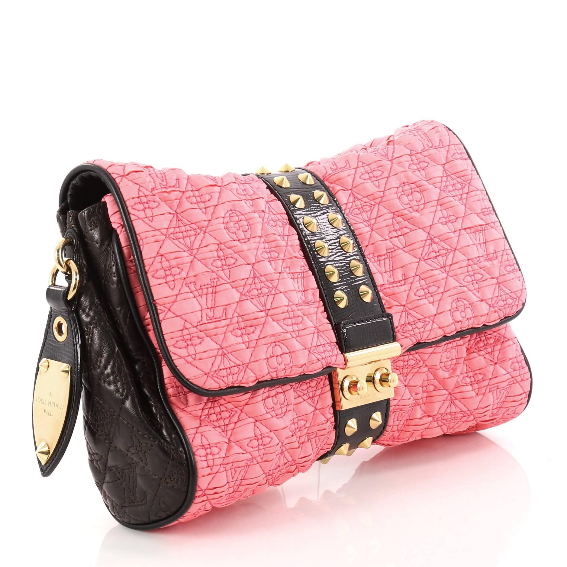 Pink Louis Vuitton Coquette Monogram Satin Handbag 