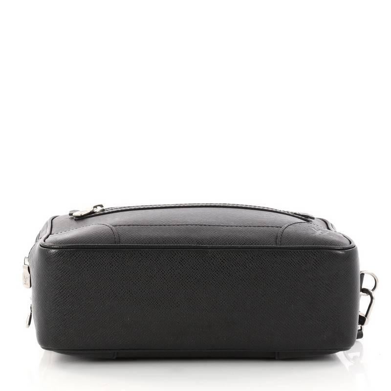 Black Louis Vuitton Neo Pavel Taiga Leather Handbag 