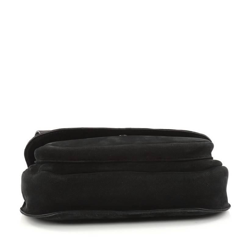 Women's Chanel Turnlock Flap Quilted Nubuck Medium Messenger Bag 