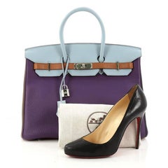 Hermes Birkin Handbag Arlequin Clemence 35