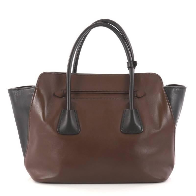Prada Cuir Convertible Shopping Tote Soft Calfskin Large In Good Condition In NY, NY