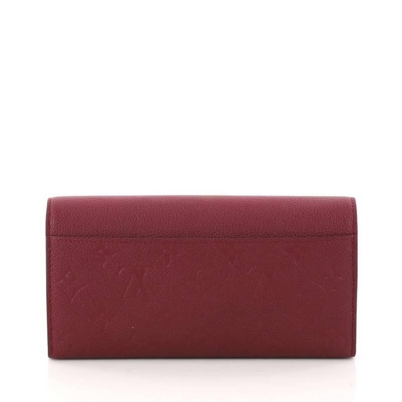 Louis Vuitton Sarah Wallet NM Monogram Empreinte Leather In Excellent Condition In NY, NY