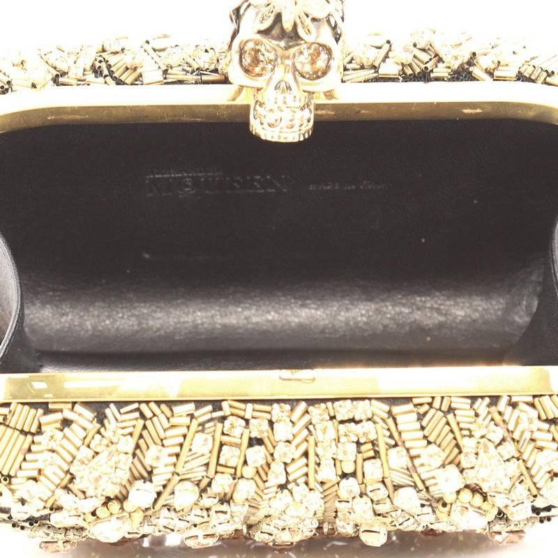 Alexander McQueen Skull Box Clutch Embellished Mesh 5