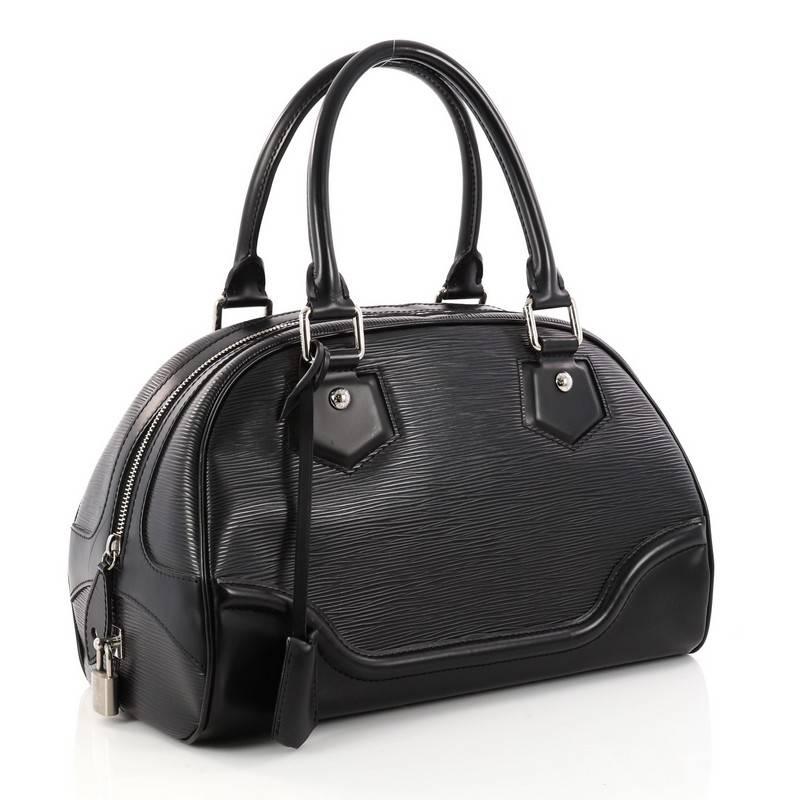 Black Louis Vuitton Montaigne Epi Leather PM Bowling Bag 