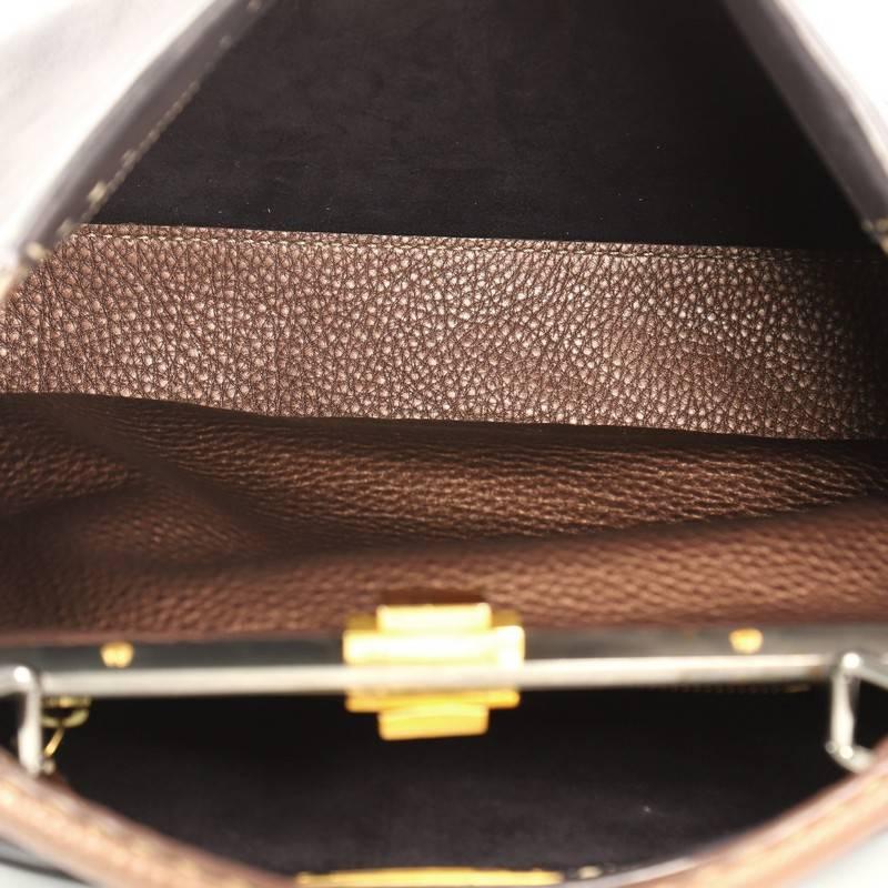 Fendi Bicolor Selleria Peekaboo Large Leather Handbag  5