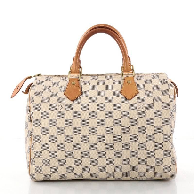 Women's or Men's Louis Vuitton Speedy Handbag Damier 30