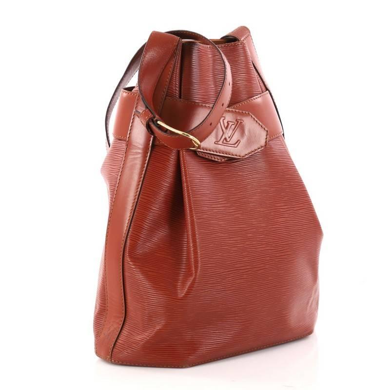Brown Louis Vuitton Vintage Sac D'Epaule Handbag Epi Leather GM