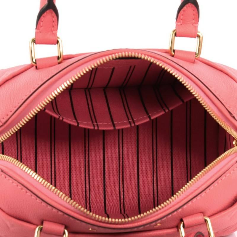 Pink Louis Vuitton Speedy Bandouliere NM Monogram Empreinte Leather 20 Handbag 