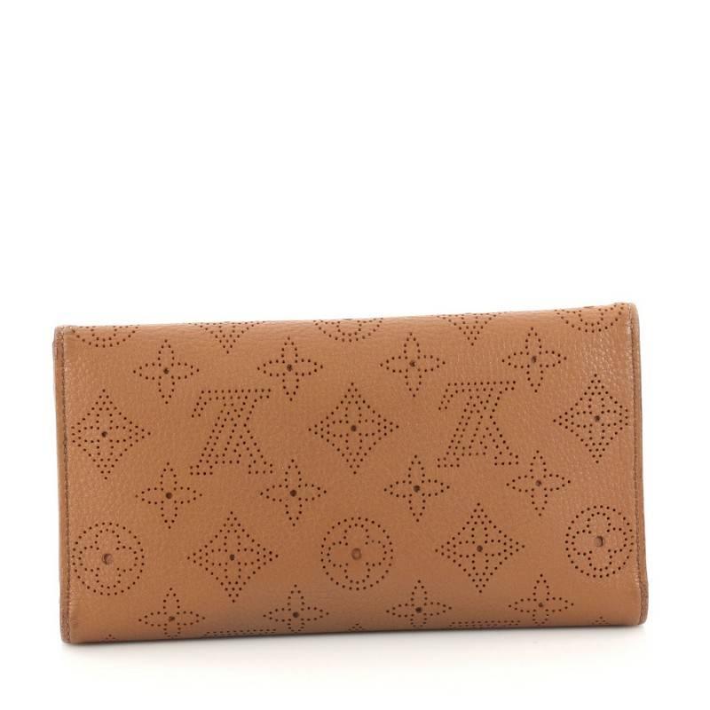 Brown Louis Vuitton Amelia Wallet Mahina Leather