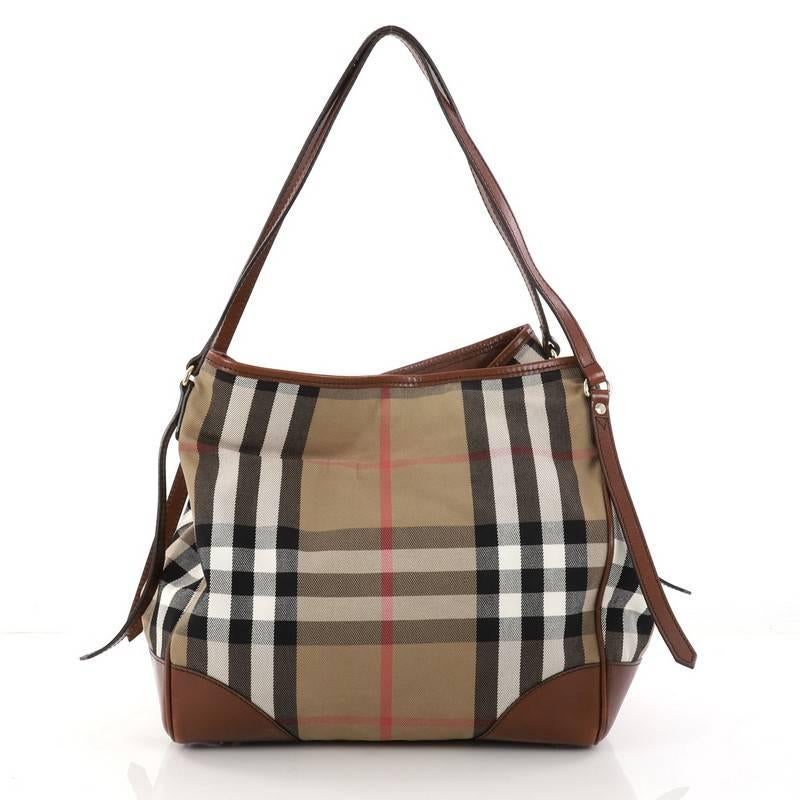 Burberry Canterbury Tote House Check Canvas Medium Bon état à NY, NY