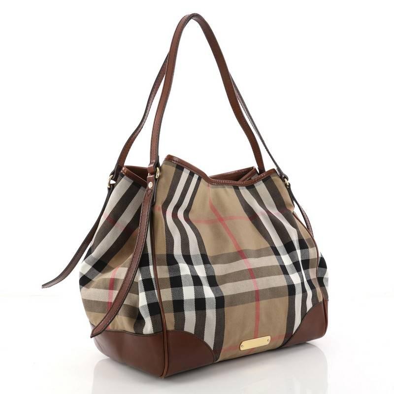 Burberry Canterbury Tote House Check Canvas Medium