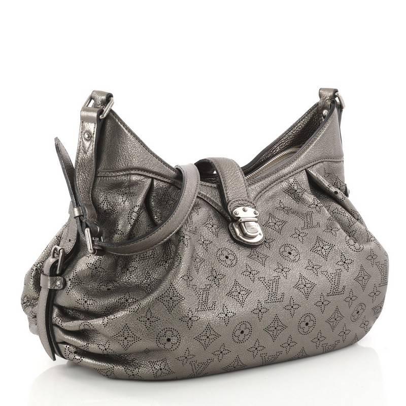 Gray Louis Vuitton XS Crossbody Bag Mahina Leather